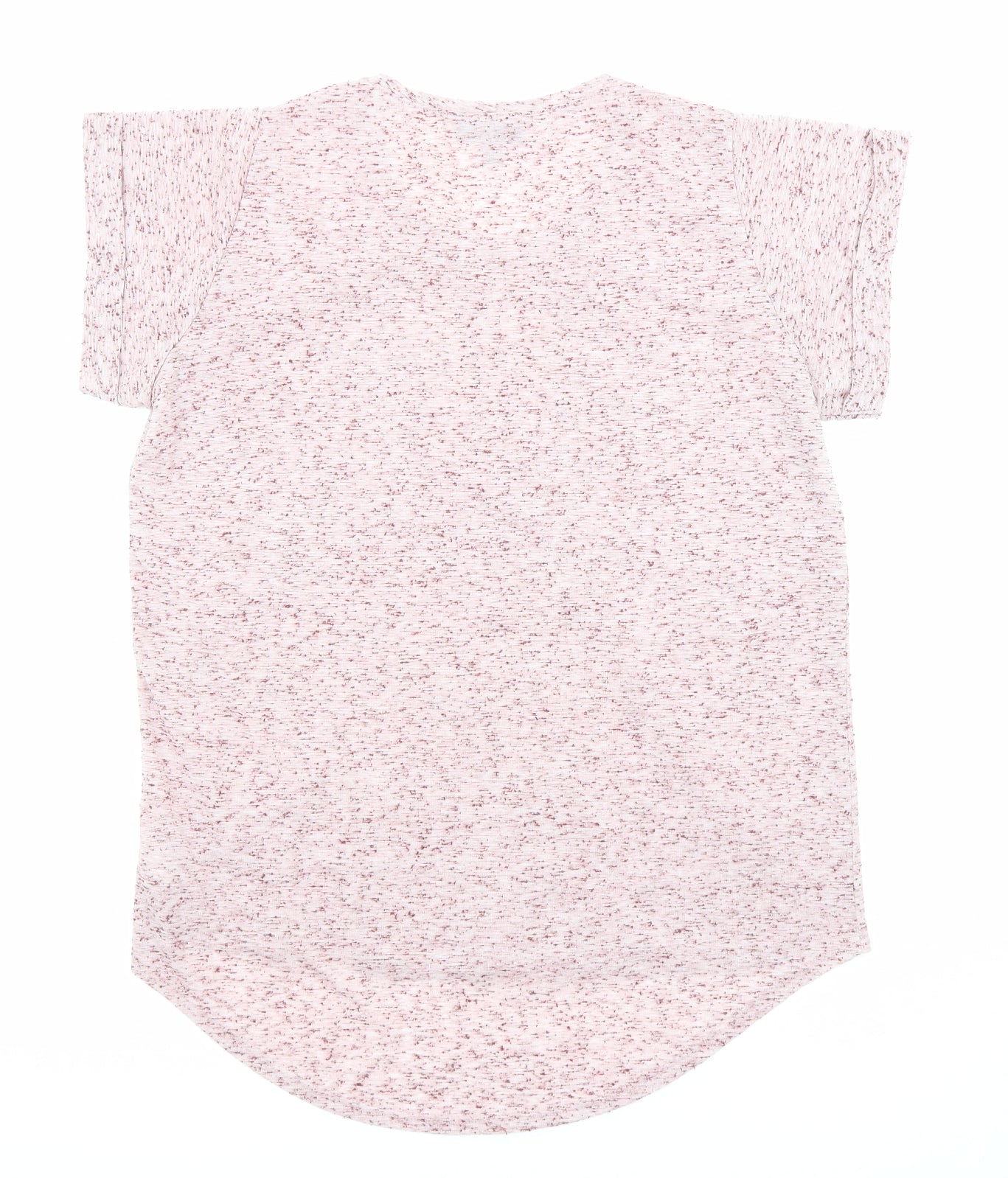 Topshop Womens Pink Polyester Basic T-Shirt Size 10 Round Neck