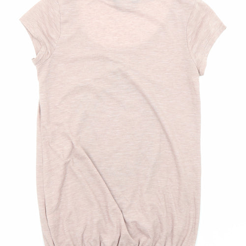Dorothy Perkins Womens Pink Polyester Basic T-Shirt Size 10 Round Neck