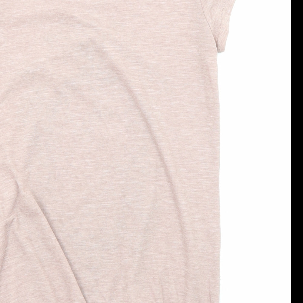 Dorothy Perkins Womens Pink Polyester Basic T-Shirt Size 10 Round Neck