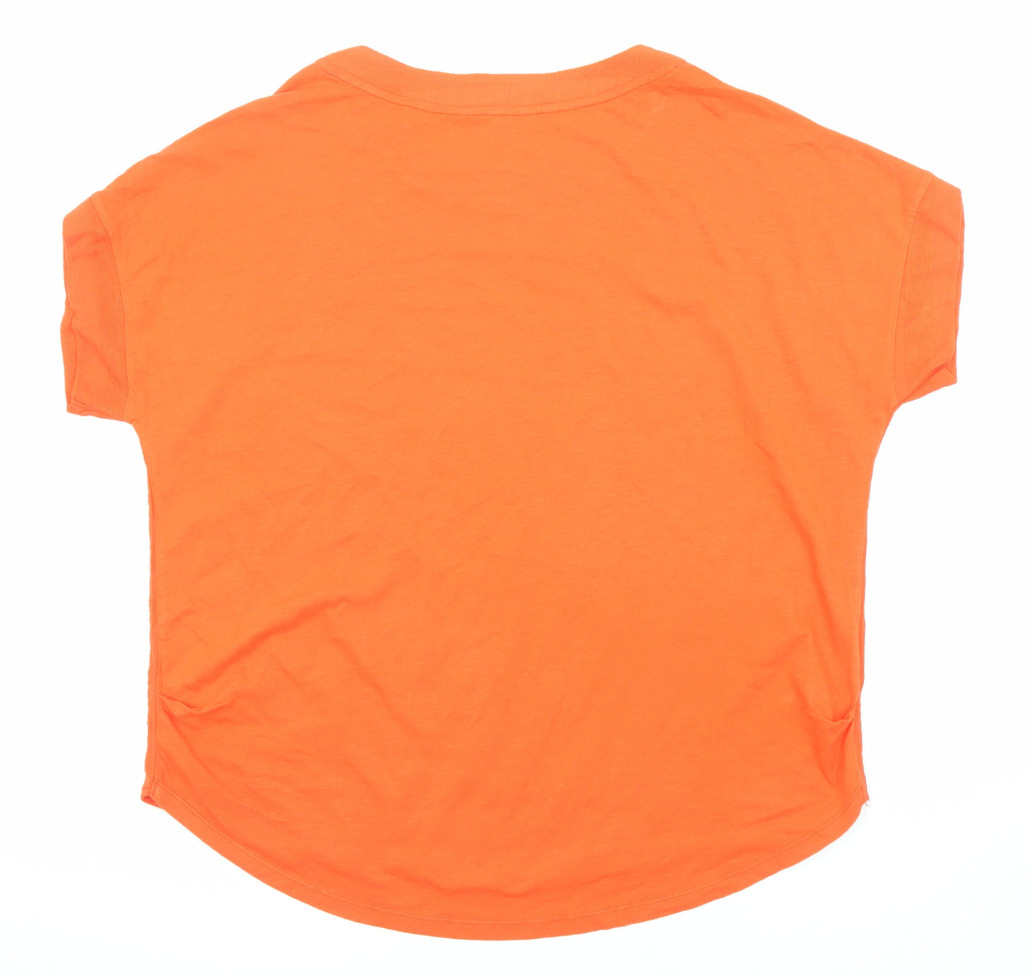 NEXT Womens Orange Cotton Basic T-Shirt Size 18 Round Neck