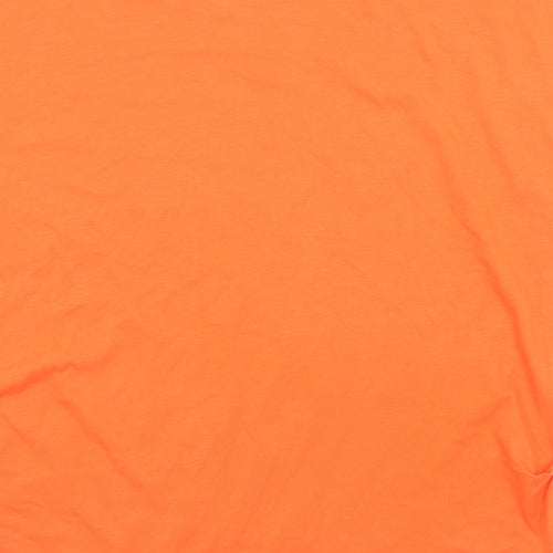 NEXT Womens Orange Cotton Basic T-Shirt Size 18 Round Neck