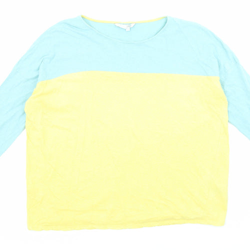 Boden Womens Yellow Cotton Basic T-Shirt Size 14 Round Neck