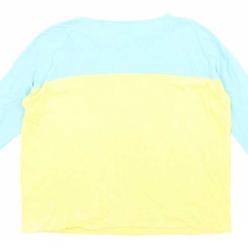 Boden Womens Yellow Cotton Basic T-Shirt Size 14 Round Neck