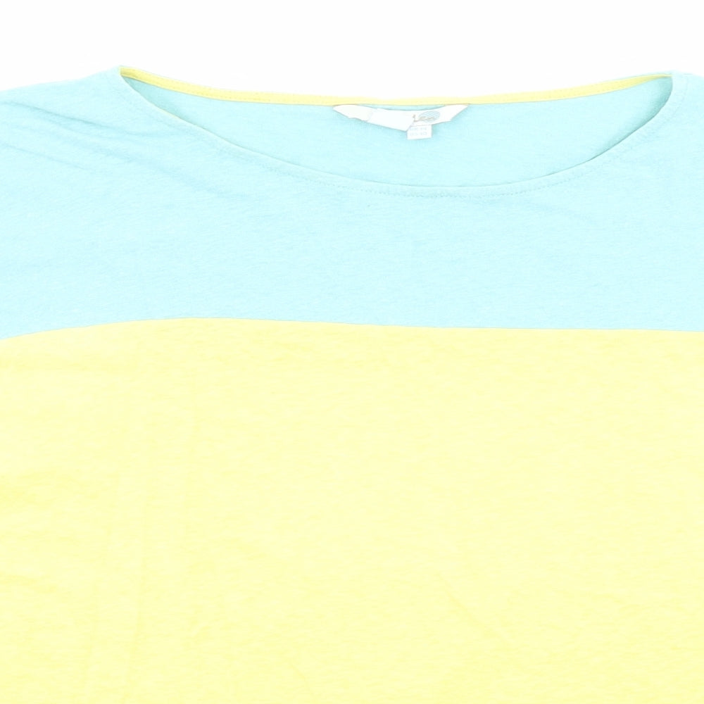 Boden Womens Yellow Cotton Basic T-Shirt Size 14 Round Neck