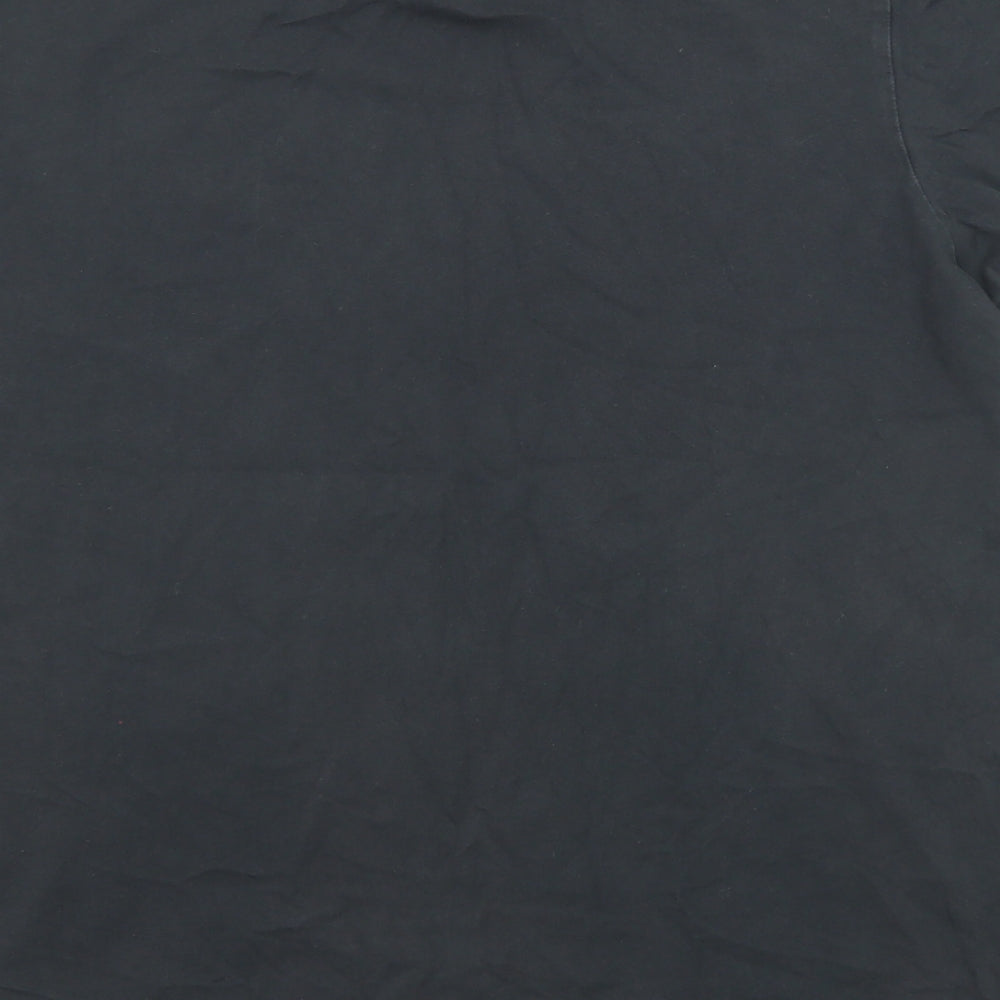Lyle & Scott Mens Black Cotton T-Shirt Size L Crew Neck