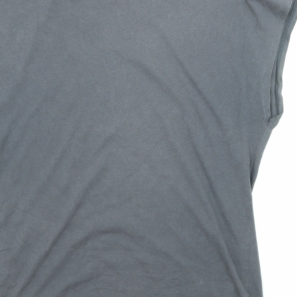 Topshop Womens Grey Cotton Basic T-Shirt Size S Round Neck - Rock It