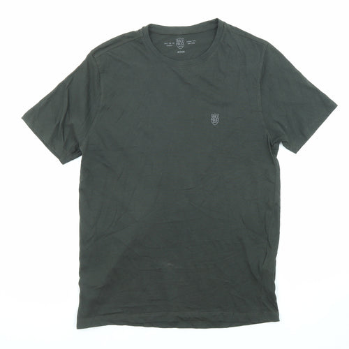883 Police Mens Green Cotton T-Shirt Size M Crew Neck