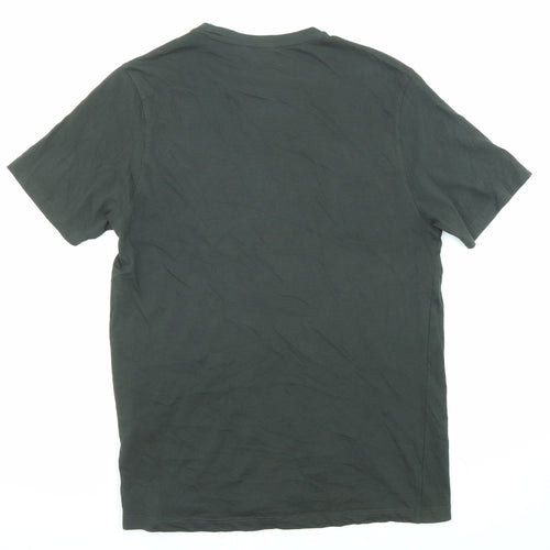 883 Police Mens Green Cotton T-Shirt Size M Crew Neck