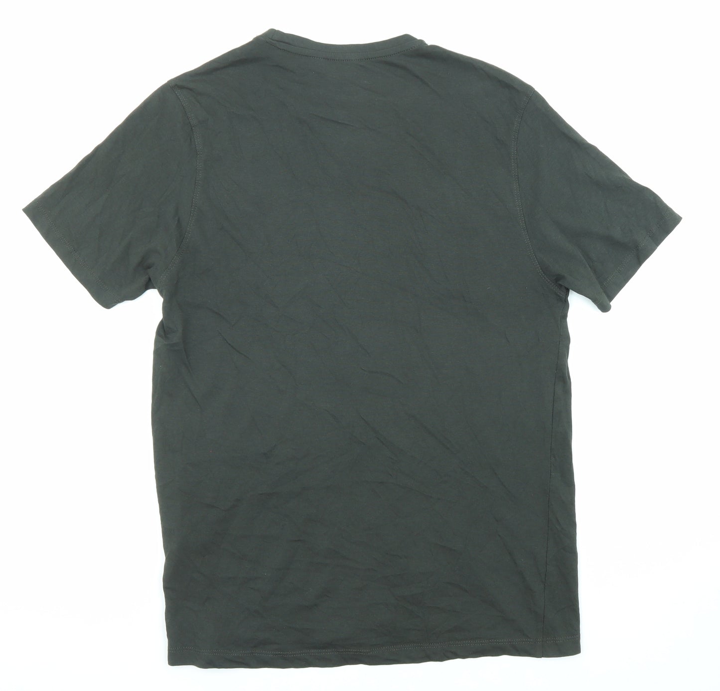 883 Police Mens Green Cotton T-Shirt Size M Crew Neck