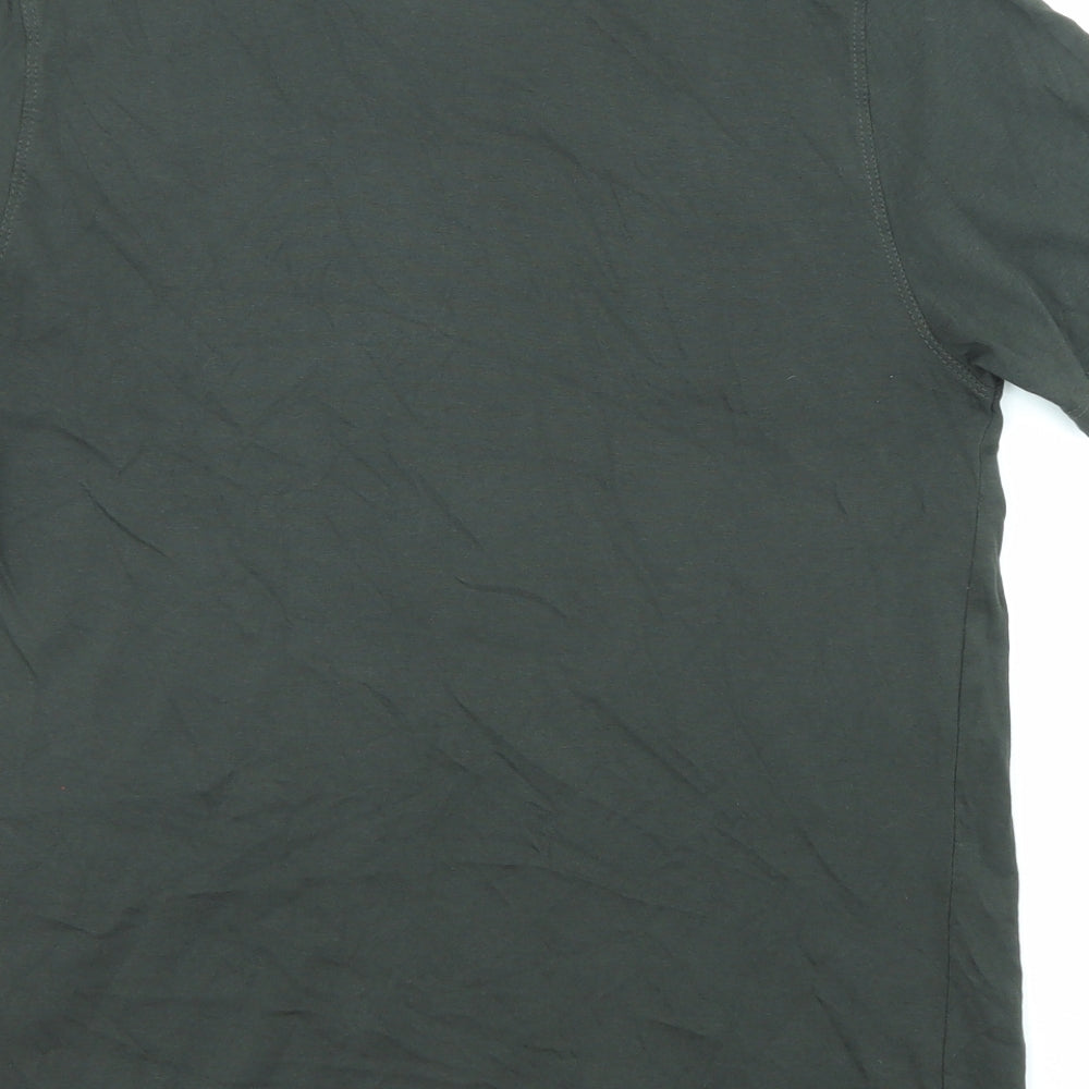 883 Police Mens Green Cotton T-Shirt Size M Crew Neck