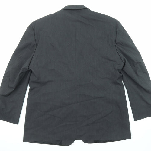 Haggar Mens Black Polyester Jacket Suit Jacket Size 46 Regular