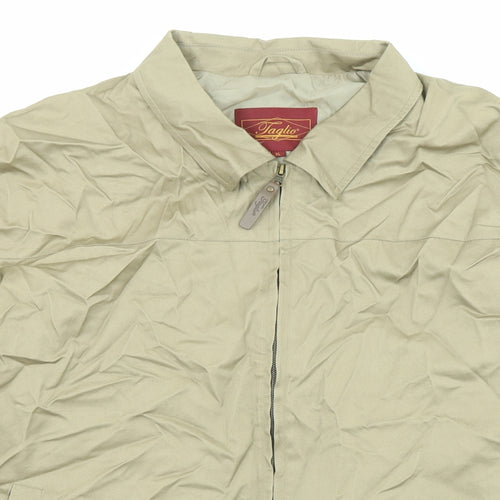 Taglio Mens Beige Bomber Jacket Jacket Size XL Zip