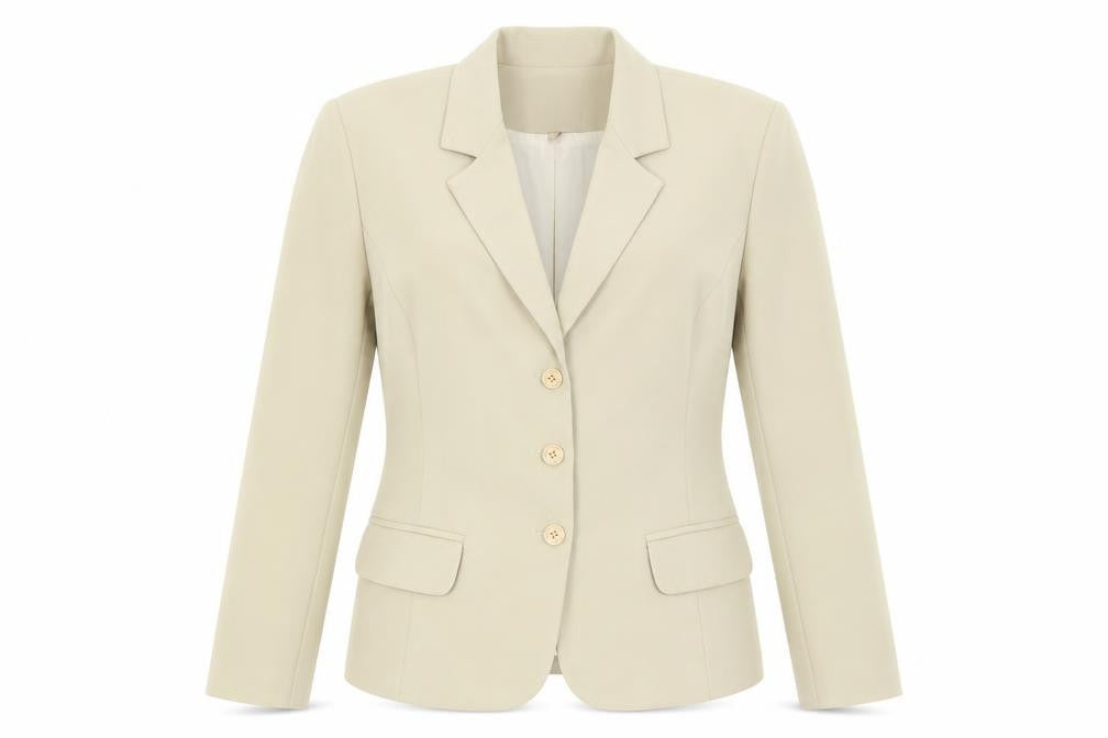 Brasil Em Gotas Womens Beige Jacket Blazer Size M Button