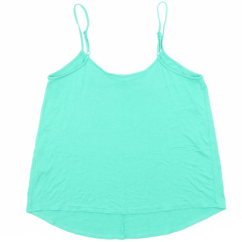 Dorothy Perkins Womens Green Viscose Basic Tank Size 10 Round Neck