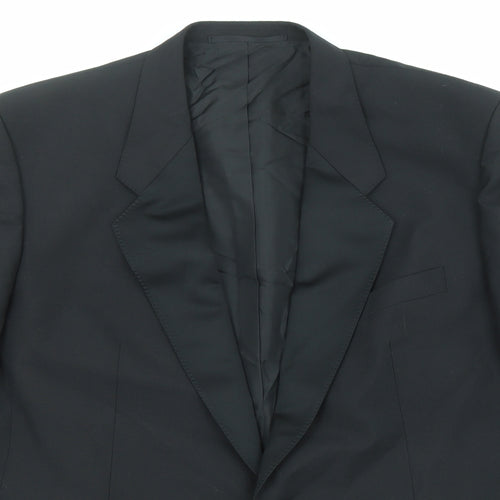 Hacker Mens Black Polyester Jacket Suit Jacket Size 48 Regular