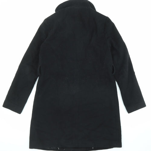 Gap Womens Black Overcoat Coat Size S Button