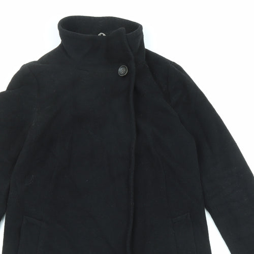 Gap Womens Black Overcoat Coat Size S Button