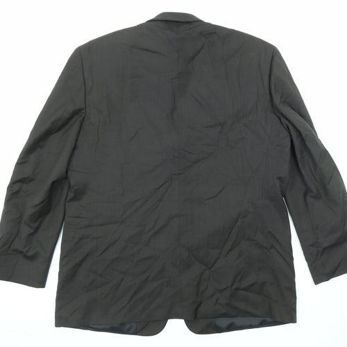 Cross & Winsor Mens Black Wool Jacket Suit Jacket Size 46 Regular