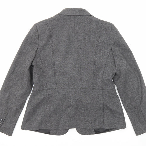 Autonomy Womens Grey Polyester Jacket Blazer Size 14