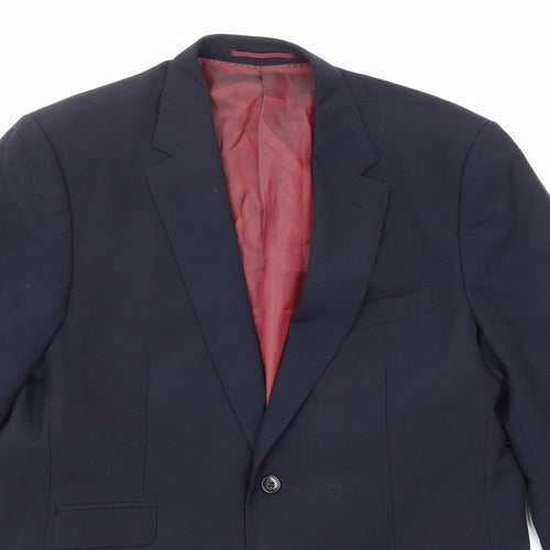 Skopes Mens Blue Polyester Jacket Suit Jacket Size 42 Regular