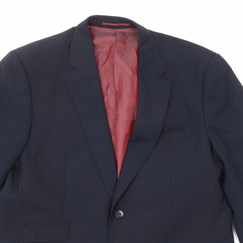 Skopes Mens Blue Polyester Jacket Suit Jacket Size 42 Regular