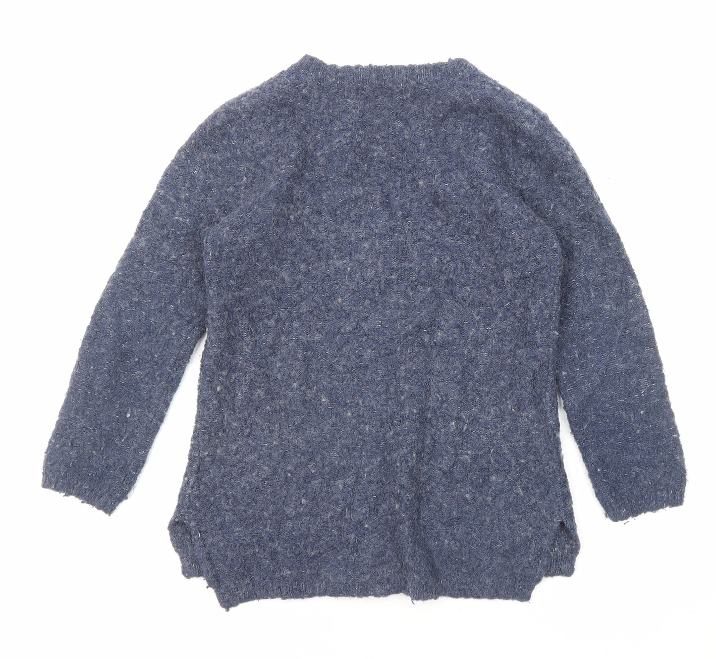 NEXT Girls Blue V-Neck Acrylic Cardigan Jumper Size 5 Years Button