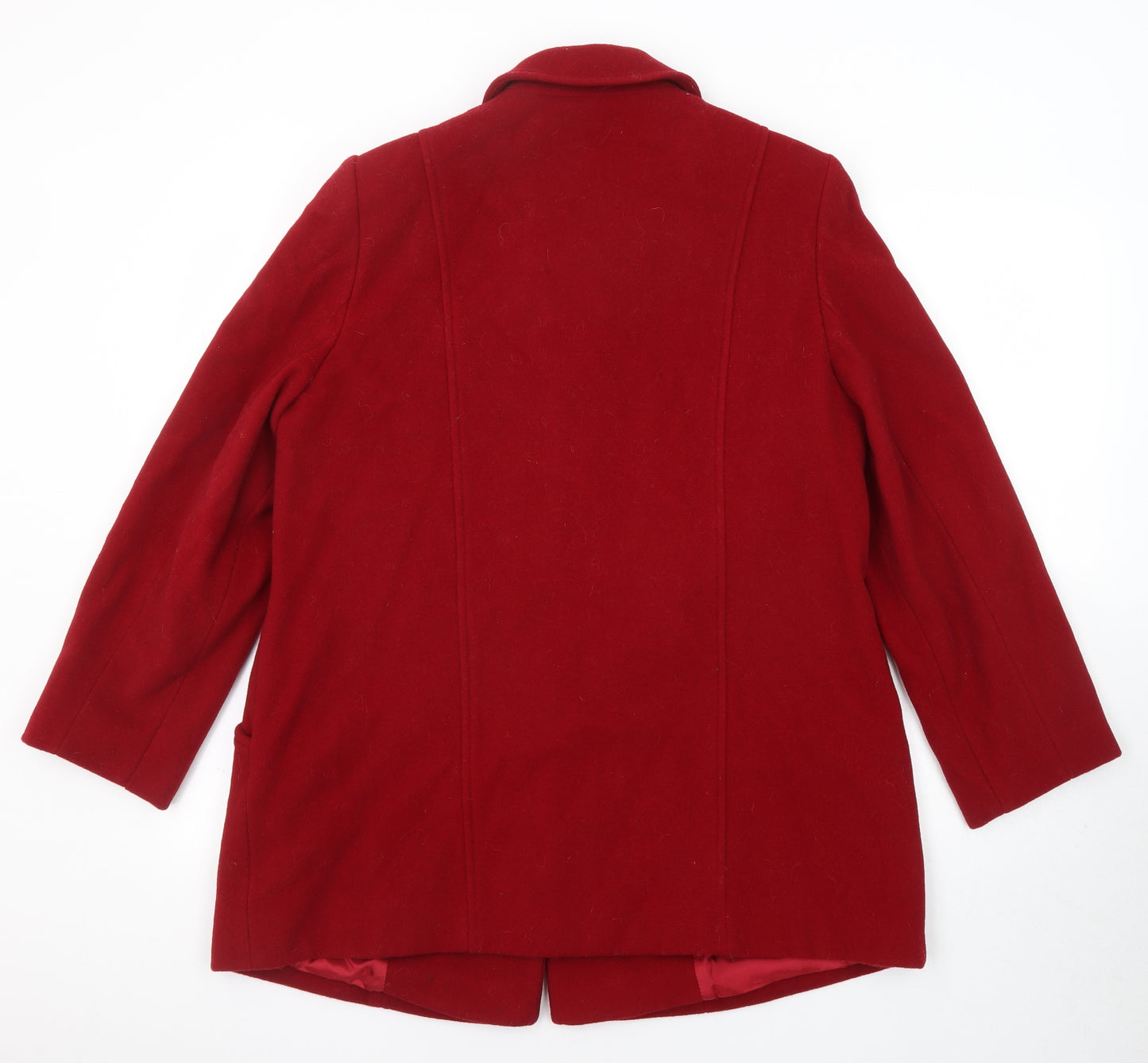 Eastex Womens Red Pea Coat Coat Size 12 Button