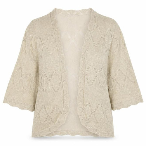 NEXT Womens Beige V-Neck Argyle/Diamond Viscose Cardigan Jumper Size 12