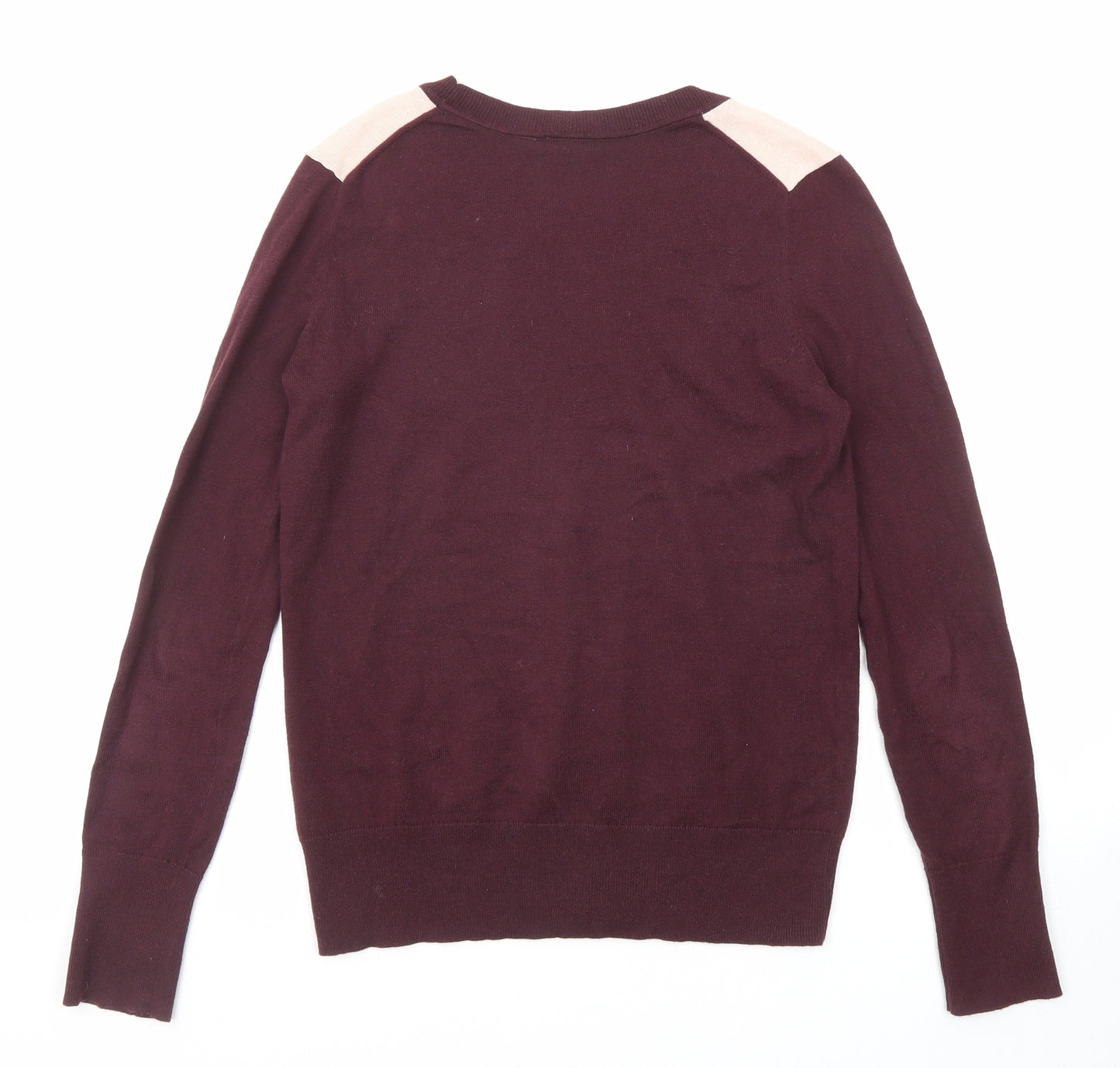 Gap Womens Purple Round Neck Cotton Pullover Jumper Size XS