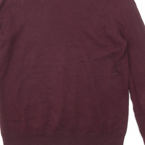 Gap Womens Purple Round Neck Cotton Pullover Jumper Size XS