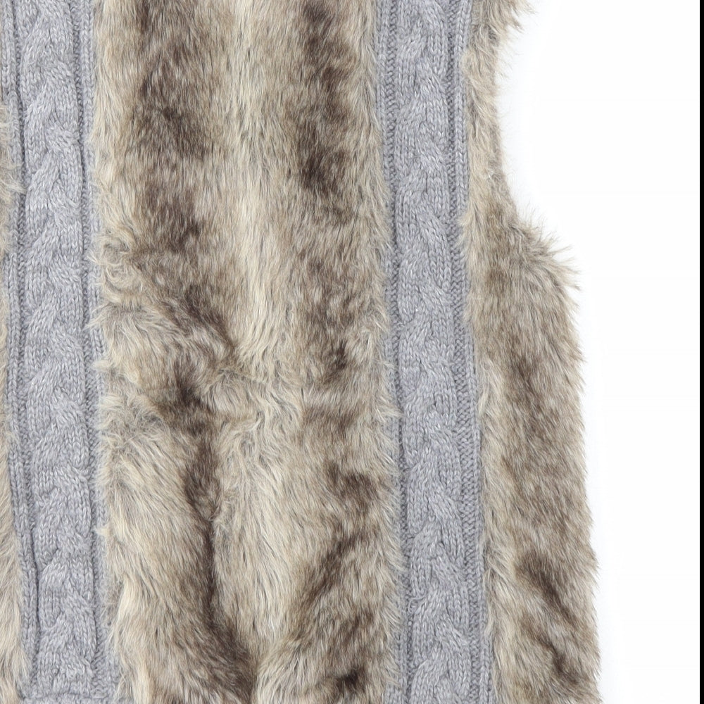 Zara Girls Grey Gilet Jacket Size XL Zip