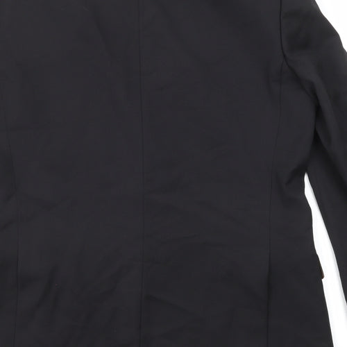 Simon Carter Mens Black Polyester Jacket Suit Jacket Size 40 Regular