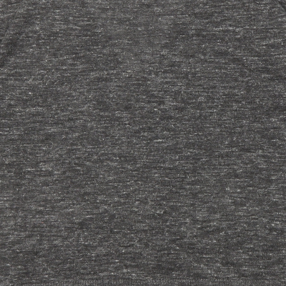 NEXT Womens Grey V-Neck Acrylic Cardigan Jumper Size 8