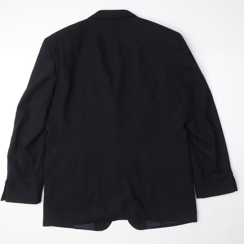 Varteks Mens Black Polyester Jacket Suit Jacket Size 44 Regular