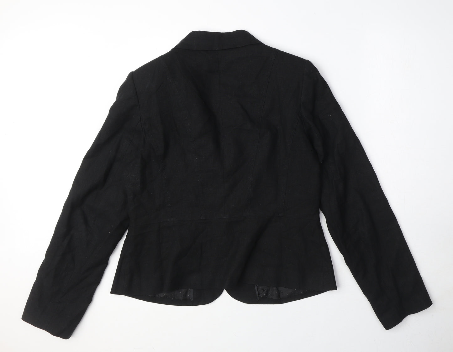 New Look Womens Black Viscose Jacket Blazer Size 16