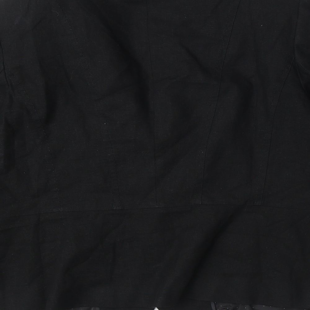 New Look Womens Black Viscose Jacket Blazer Size 16
