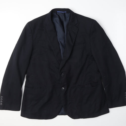 Marks and Spencer Mens Blue Polyester Jacket Suit Jacket Size 42 Regular