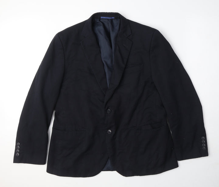 Marks and Spencer Mens Blue Polyester Jacket Suit Jacket Size 42 Regular
