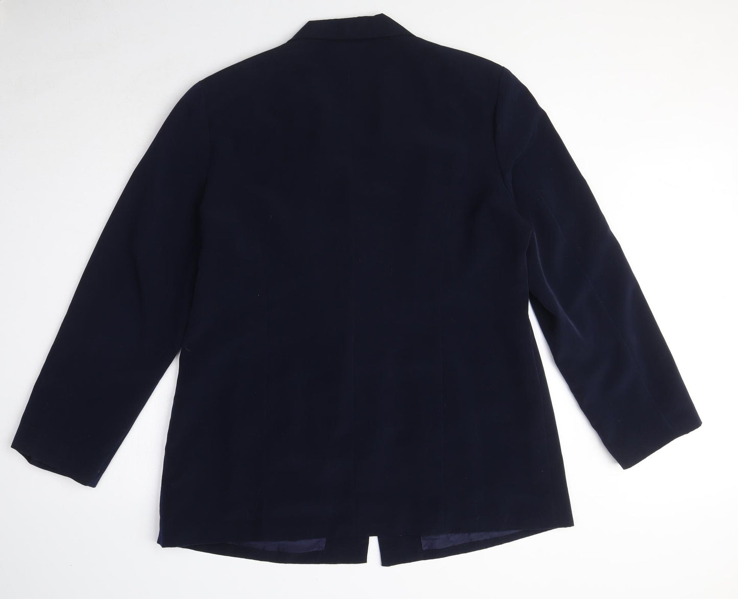 Mode Womens Blue Polyester Jacket Blazer Size 18