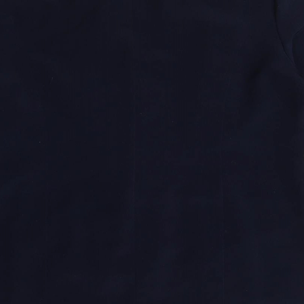 Mode Womens Blue Polyester Jacket Blazer Size 18