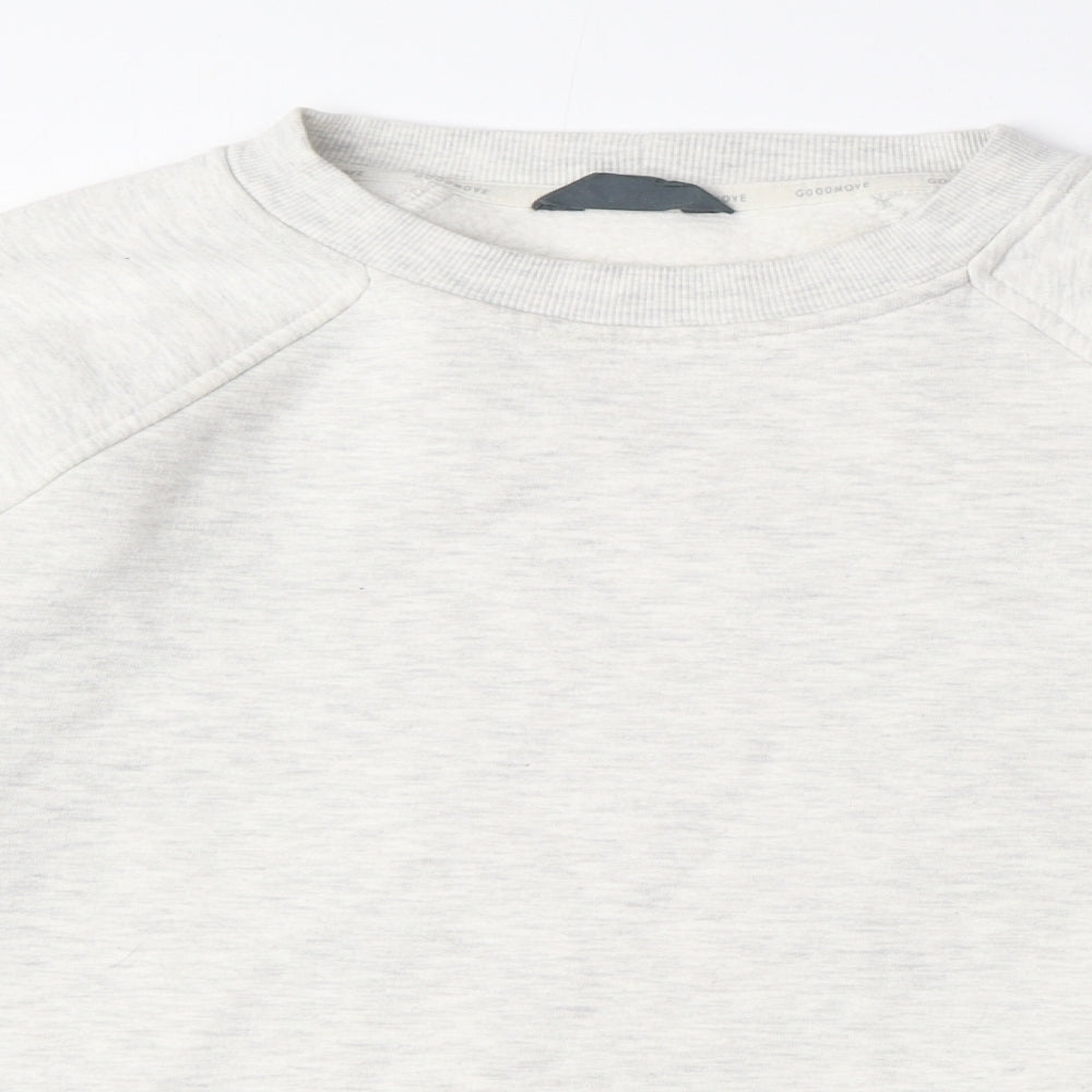 GOODMOVE Womens Grey Polyester Pullover Sweatshirt Size 12 Pullover