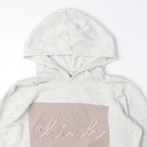 Amisu Womens Grey Cotton Pullover Hoodie Size S Pullover - Think