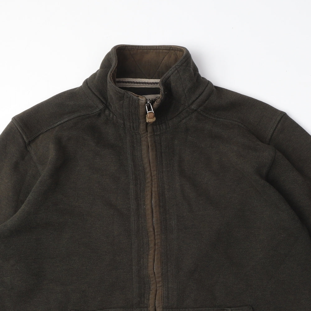 RJR.John Rocha Mens Green Cotton Full Zip Sweatshirt Size M