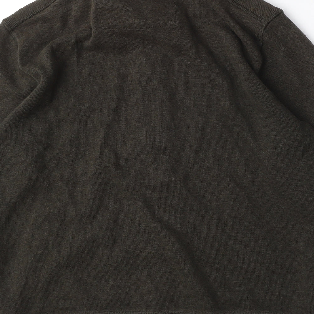 RJR.John Rocha Mens Green Cotton Full Zip Sweatshirt Size M
