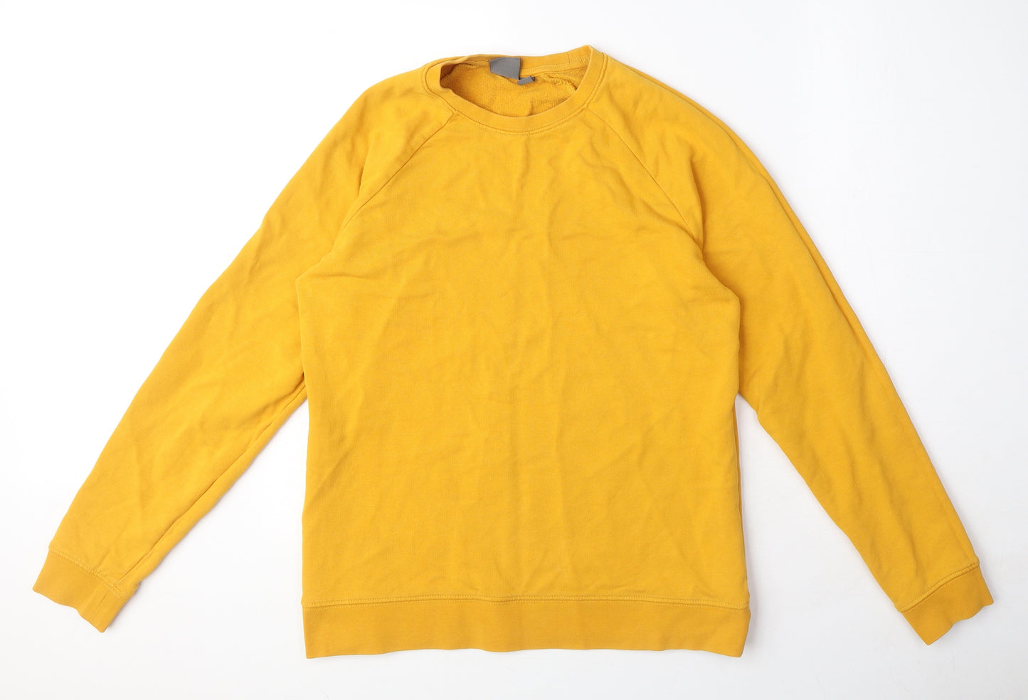 ASOS Mens Yellow Cotton Pullover Sweatshirt Size M