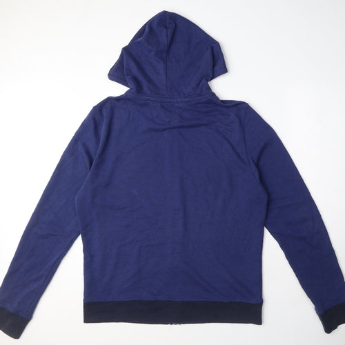 Tommy Hilfiger Mens Blue Cotton Full Zip Hoodie Size XL - Logo