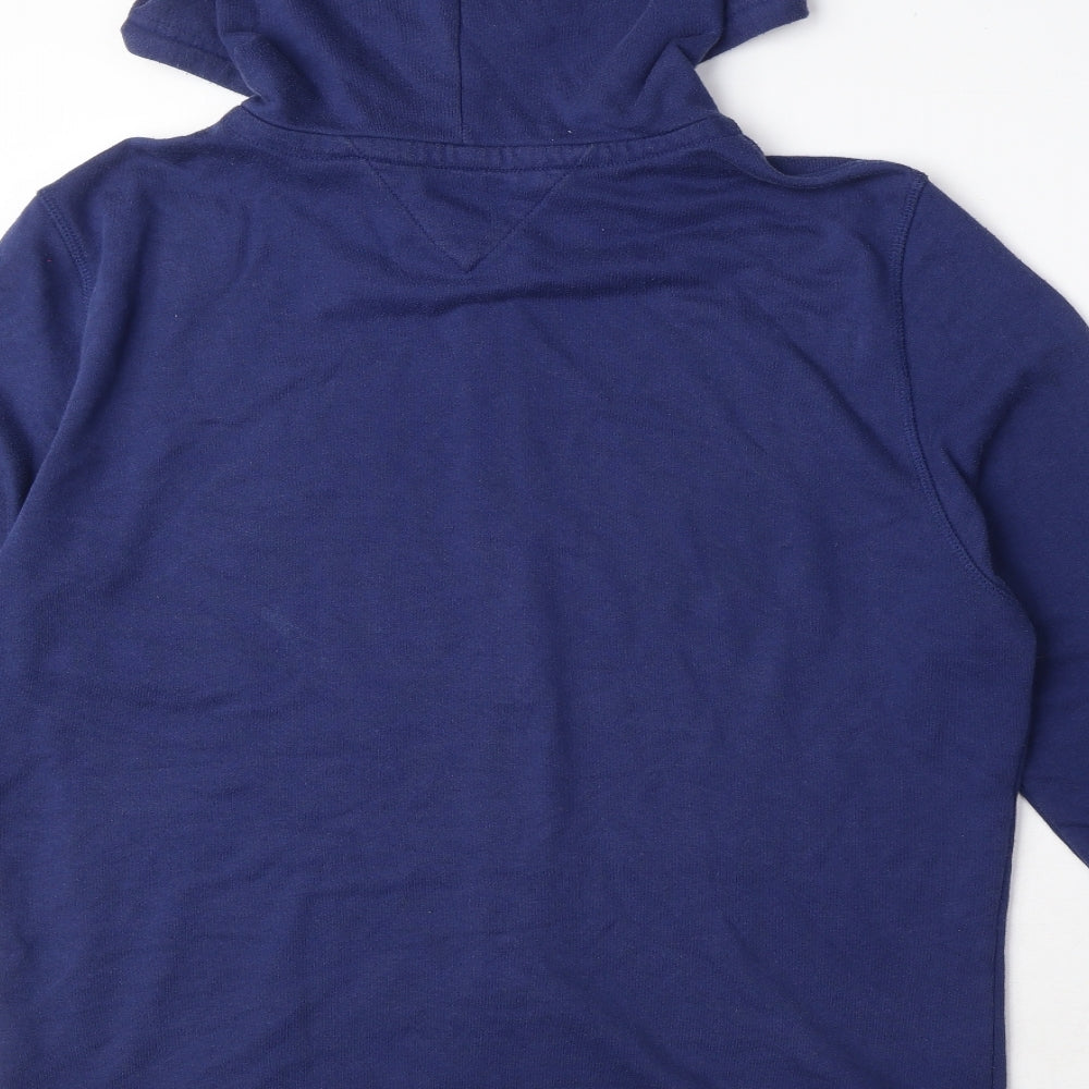 Tommy Hilfiger Mens Blue Cotton Full Zip Hoodie Size XL - Logo