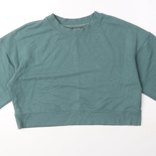 Pull&Bear Womens Green Polyester Pullover Sweatshirt Size S Pullover