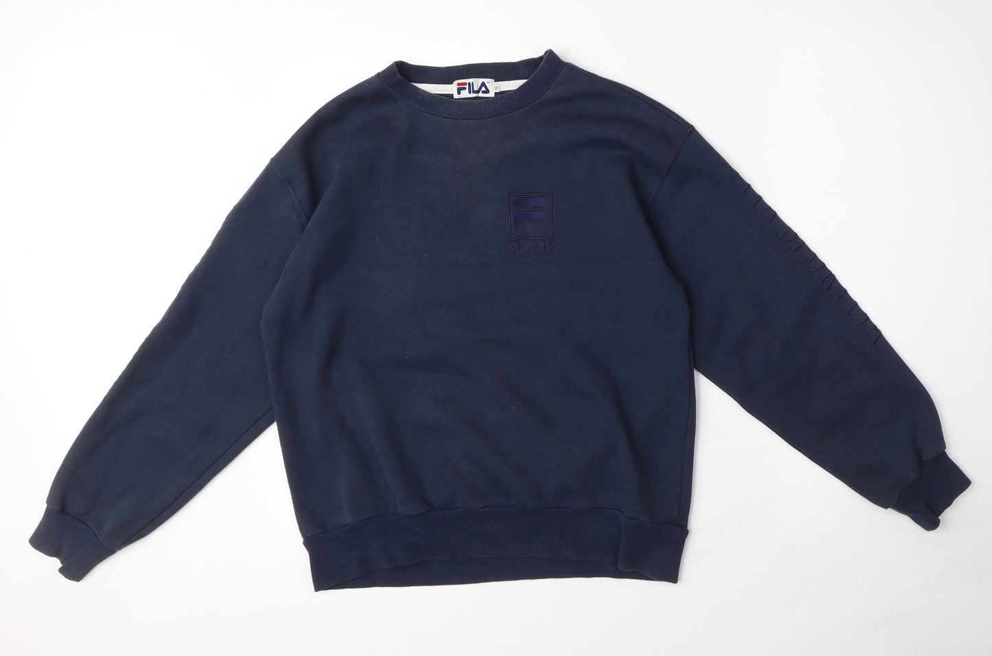 FILA Womens Blue Polyester Pullover Sweatshirt Size M Pullover
