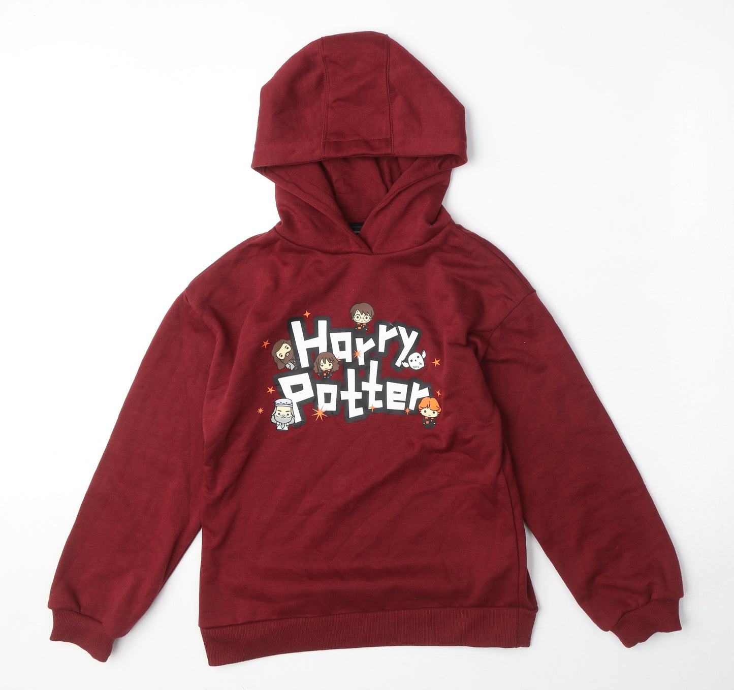 Harry Potter Boys Red Cotton Pullover Hoodie Size 10-11 Years Pullover - Harry Potter
